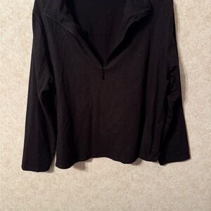 Chico's Black Sweatshirt Relaxed Fit